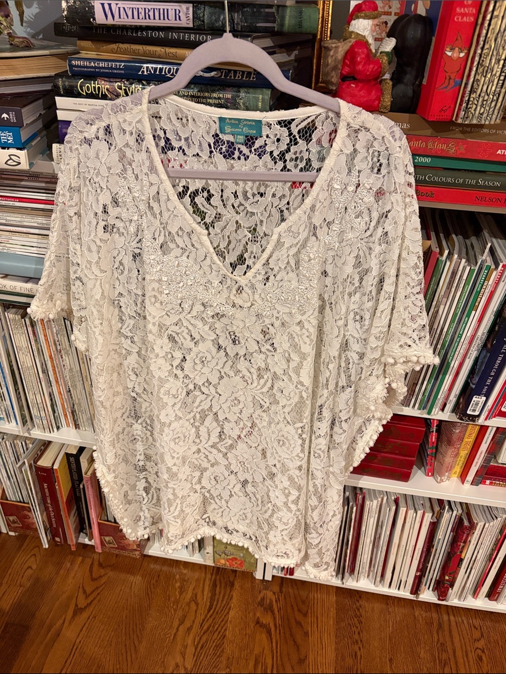 Crochet Lace V-Neck Swim Coverup
